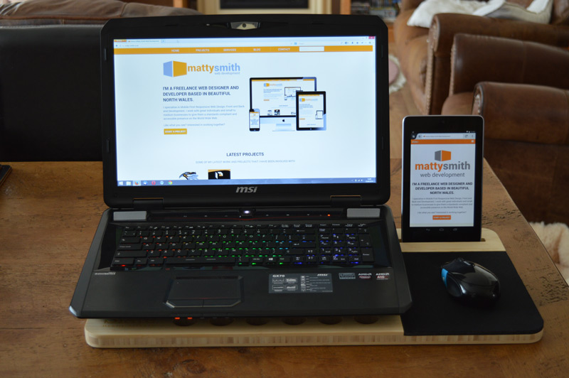 Slate - Mobile AirDesk MSI GX70 & Nexus 7